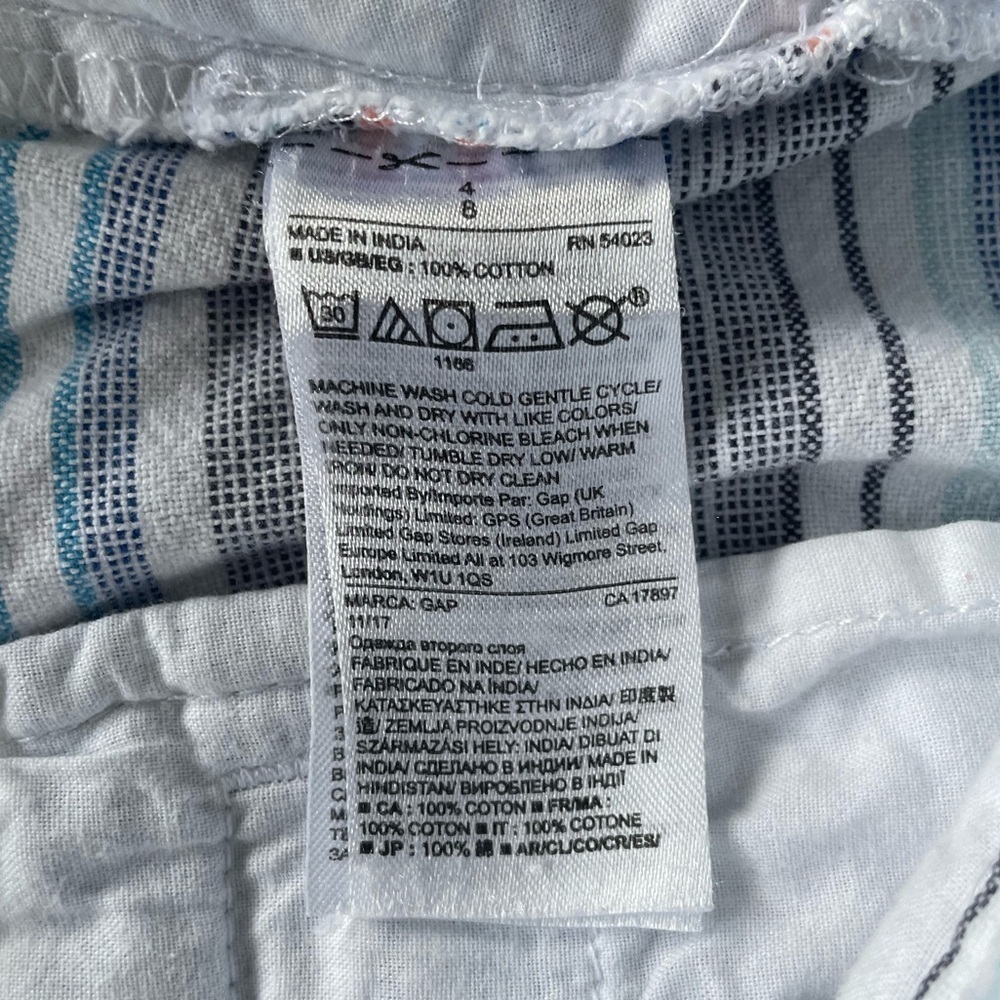 Gap Striped 3” Multicolor Mid Rise Shorts Size 4 - Picture 2 of 8